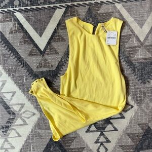 NWT Free people bodysuit yellow small